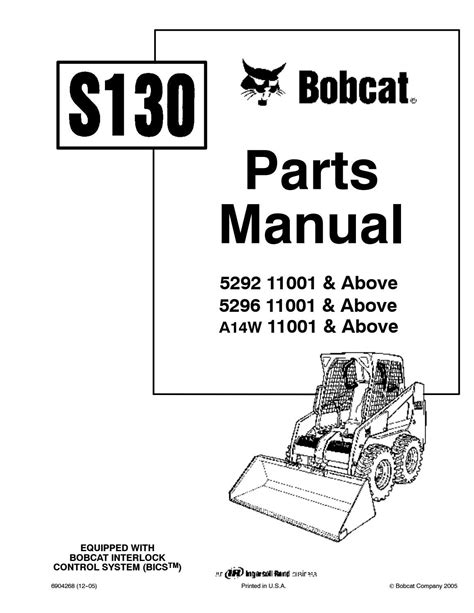 bobcat skid steer specs s130|bobcat s130 parts manual pdf.